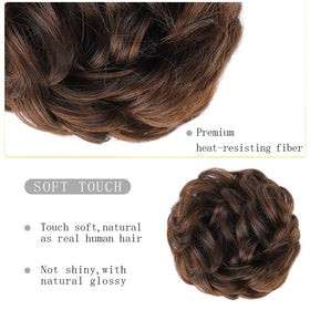 MORICA Messy Bun Hair Piece back view with adjustable tie