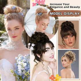 MORICA Messy Bun Hair Piece in a casual hairstyle