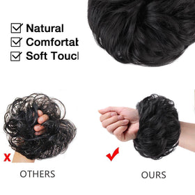 MORICA Messy Bun Hair Piece Jet Black packaging