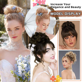 MORICA Messy Bun Hair Piece on a model