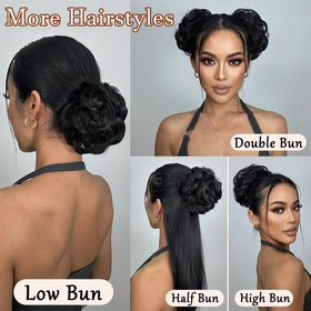MORICA Messy Bun Hair Piece packaging with accessories