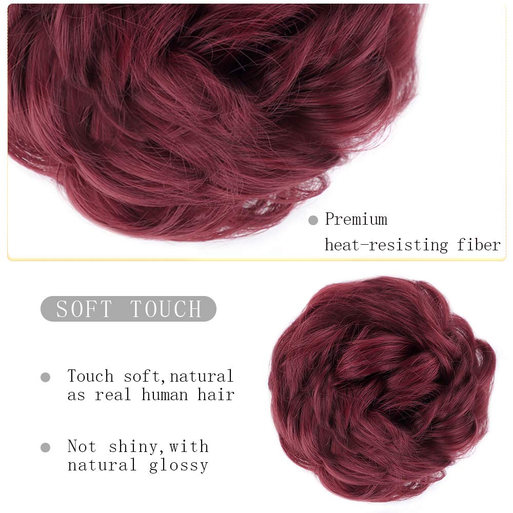 MORICA Messy Bun Hair Piece side view with adjustable tie