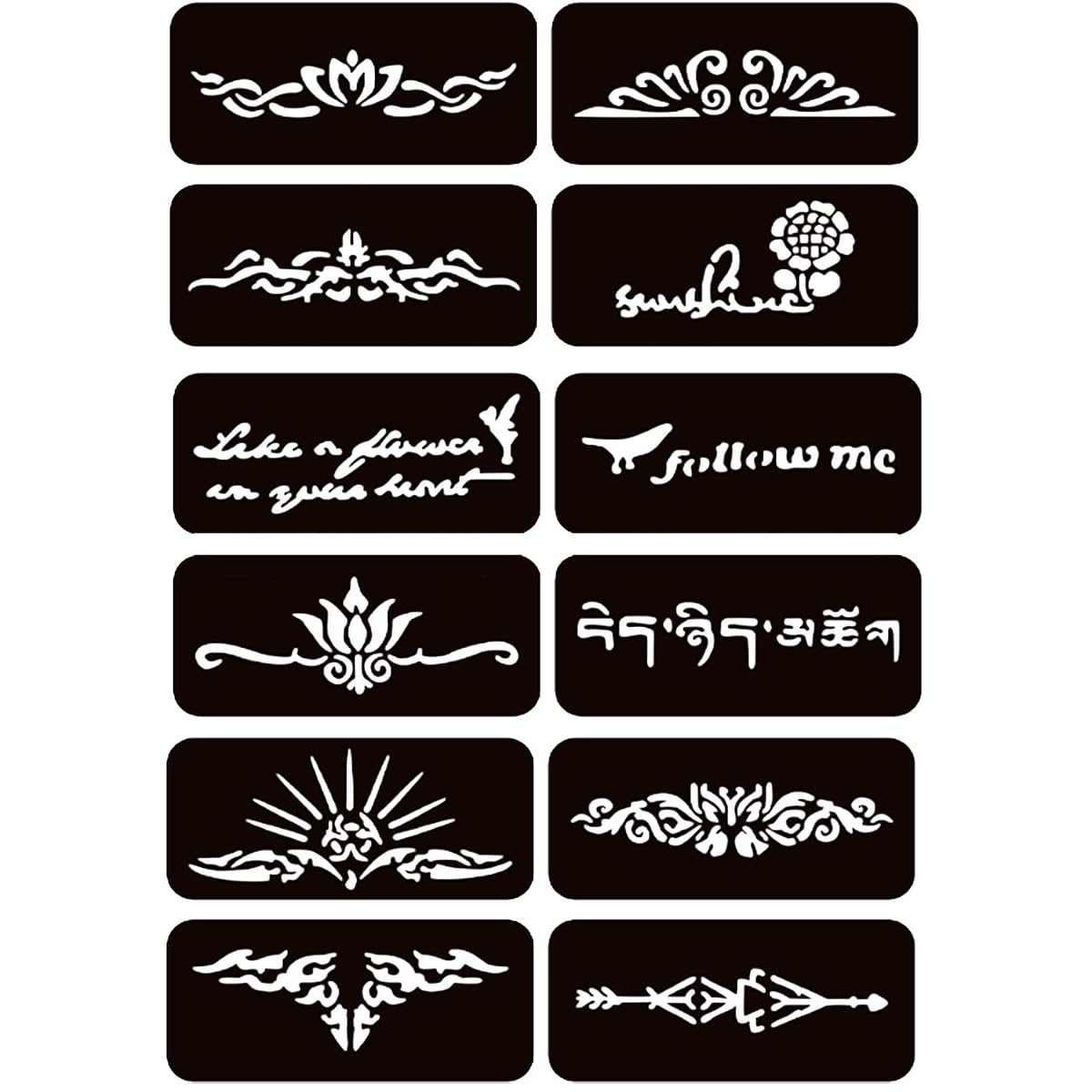Moricher tattoo designs created using the kit on skin