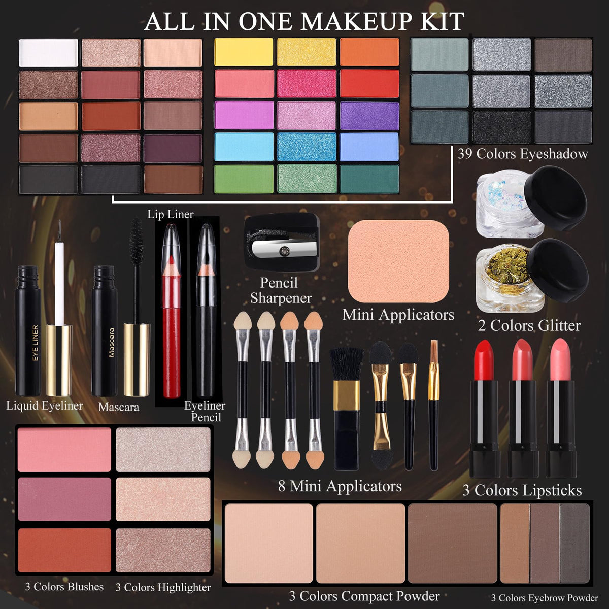 MORNECA makeup kit showing 60 vibrant colours