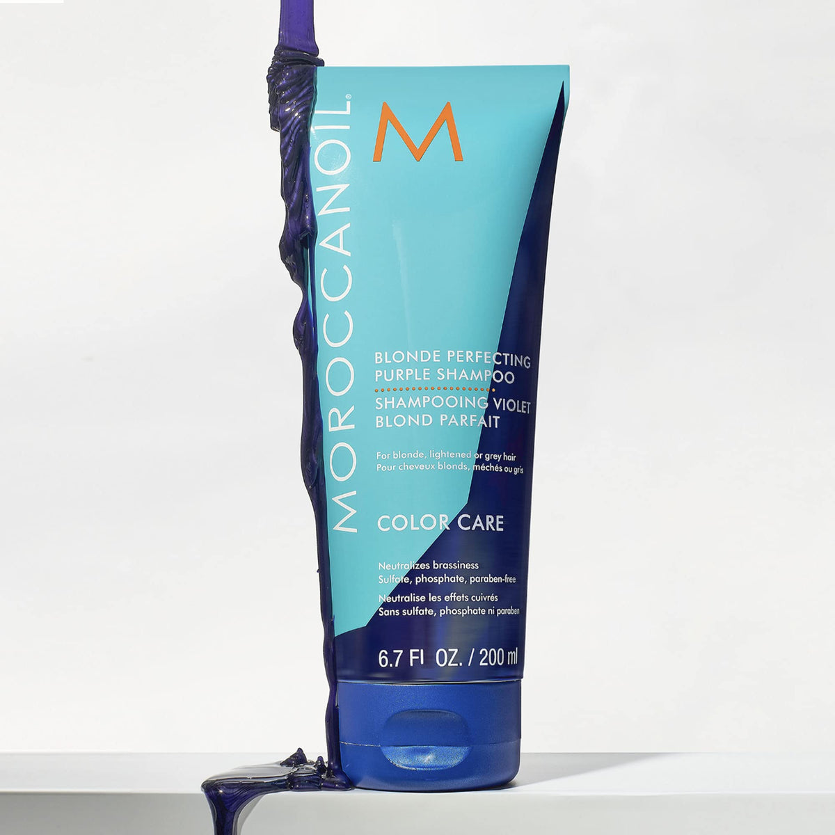 Moroccanoil Blonde Perfecting Purple Shampoo 6.7 Fl Oz with argan oil ingredients
