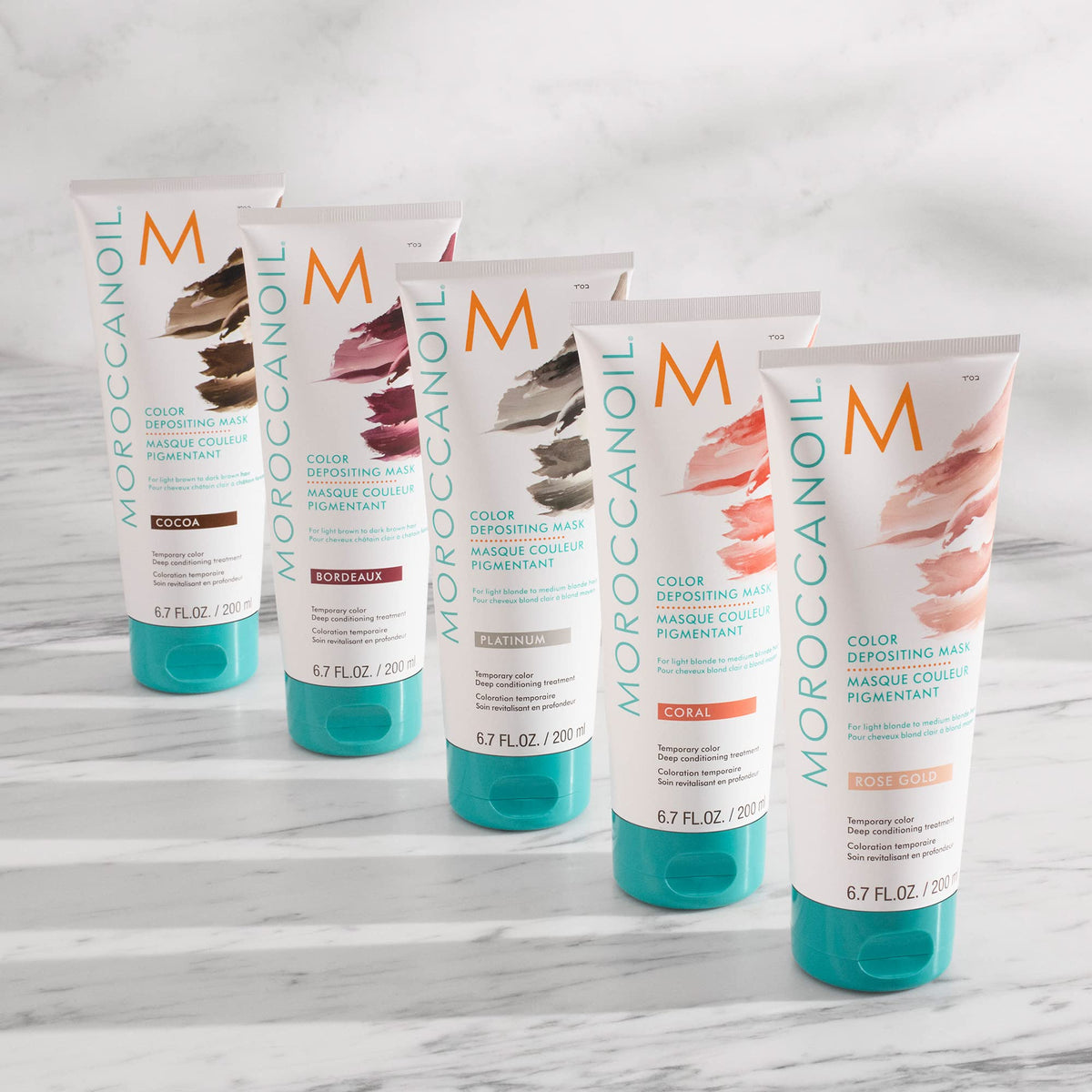 Moroccanoil Cocoa Mask in bathroom setting