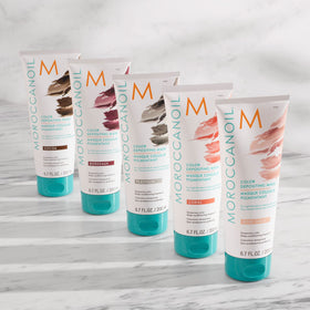 Moroccanoil Cocoa Mask in bathroom setting