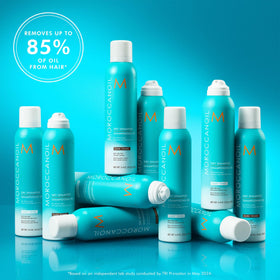 Moroccanoil Dry Shampoo Dark Tones lifestyle scene in bathroom