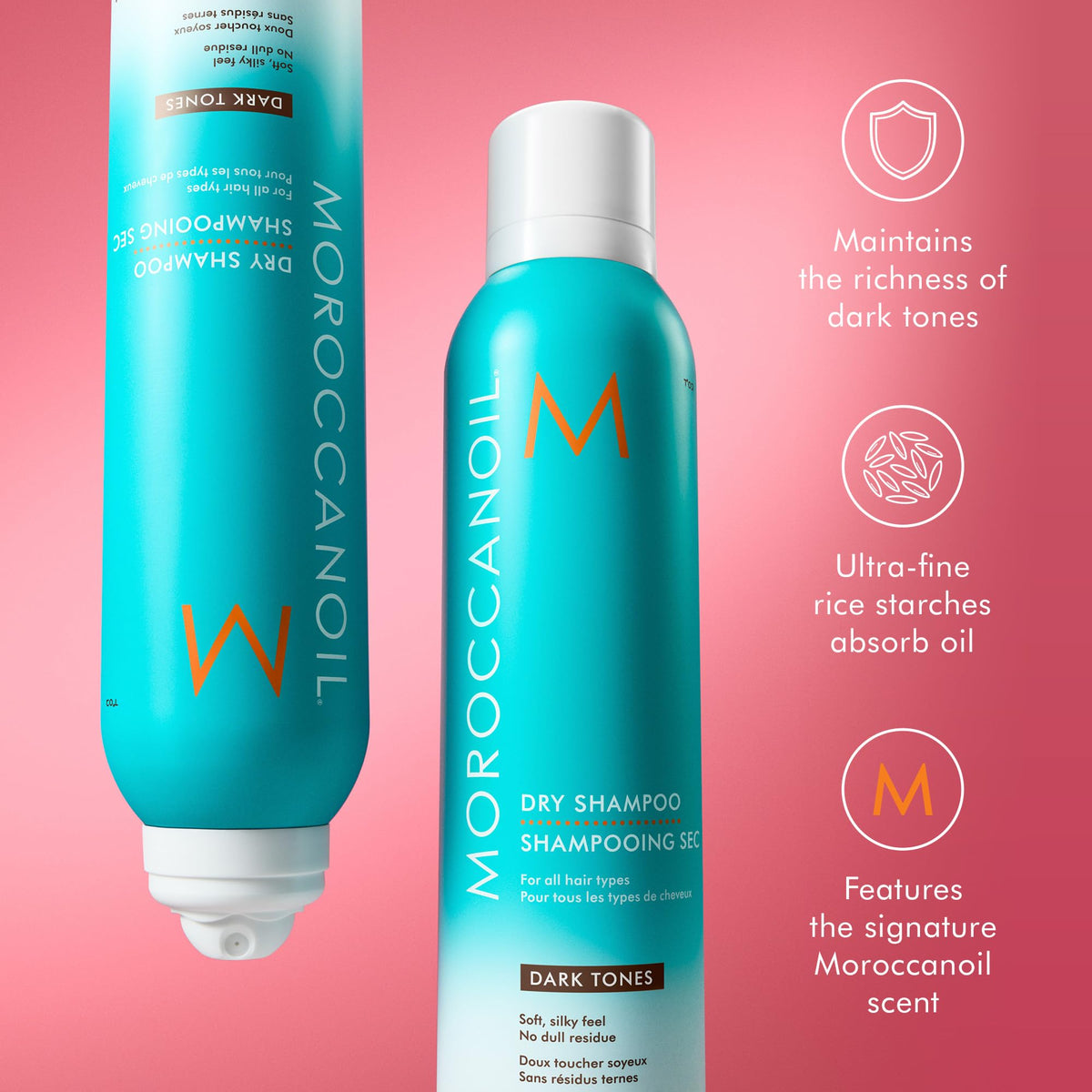 Moroccanoil Dry Shampoo Dark Tones spray nozzle close-up