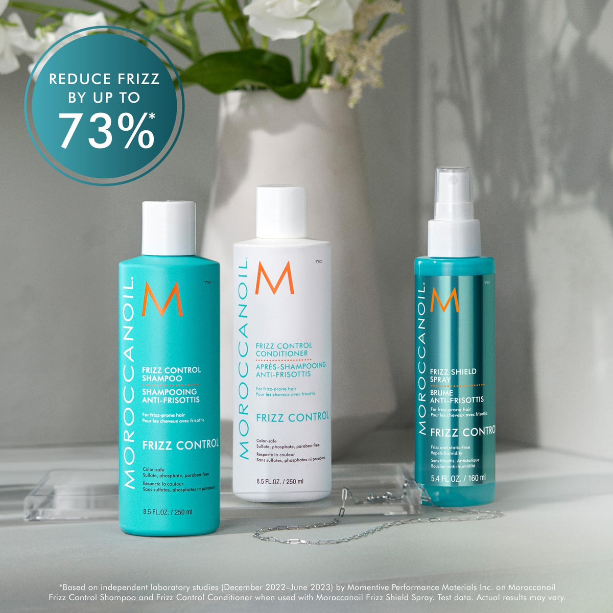 Moroccanoil Frizz Shield Styling Spray 5.4 Fl. Oz. with other hair care products