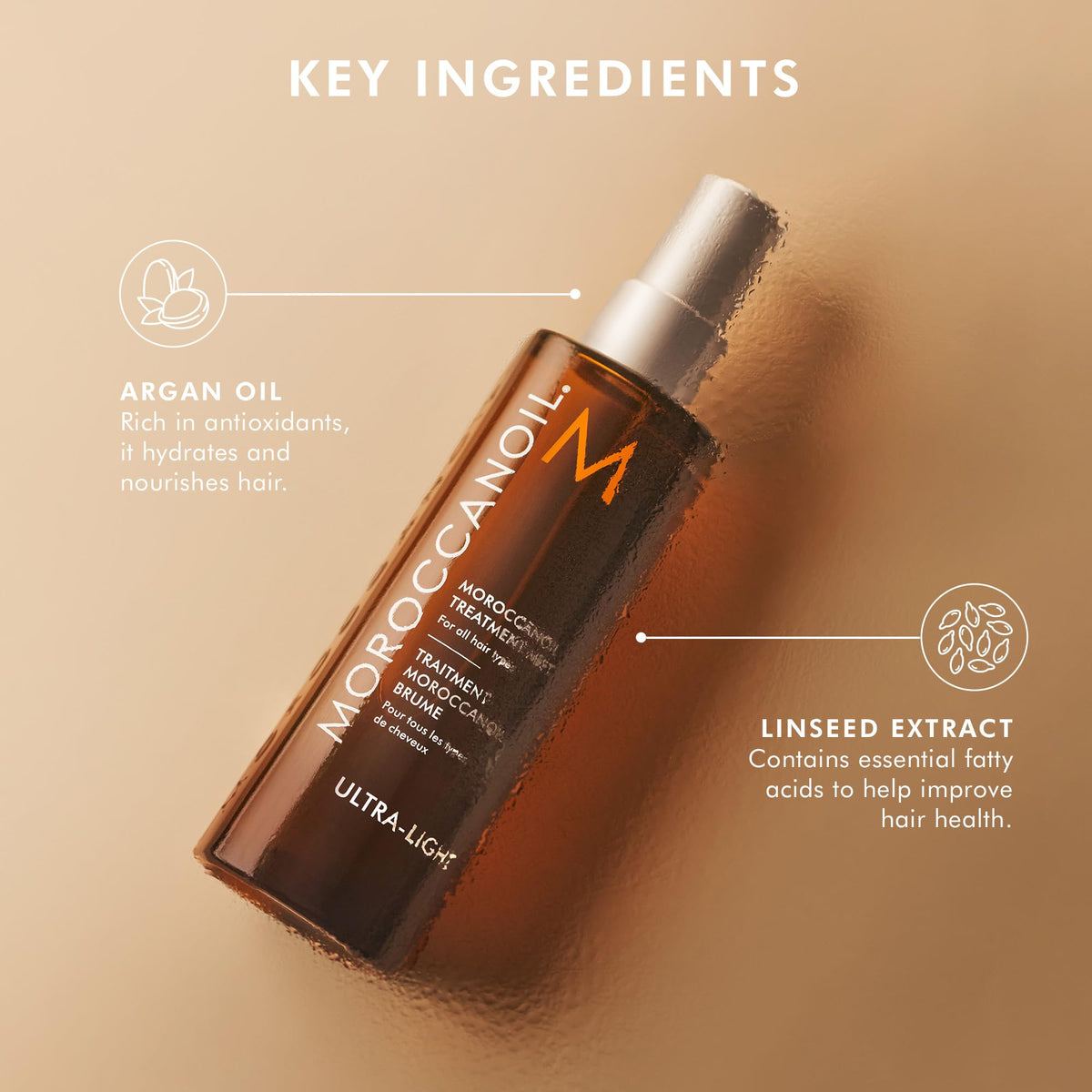 Moroccanoil Hair Oil Mist 0.85 Fl. Oz. side view