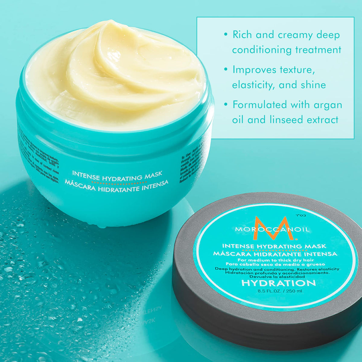 Moroccanoil Intense Hydrating Mask 8.5 Fl. Oz. application on hair