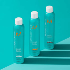 Moroccanoil Luminous Hairspray Extra Strong 10 Fl. Oz. in a styled hair setting