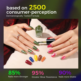 Morovan dark red nail polish with user-friendly brush