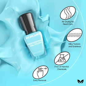 Morovan Nail Polish bottles in assorted bright colours