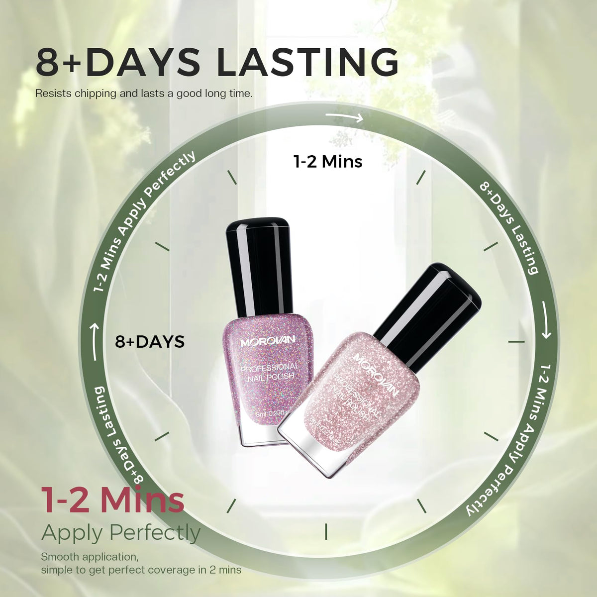 Morovan nail polish quick dry formula demonstration