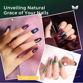 Morovan nail polish set displayed with festive decorations