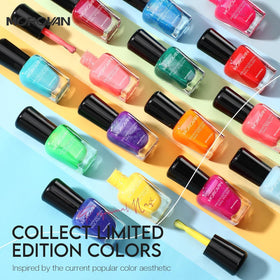 Morovan Nail Polish Set displaying assorted shades and packaging