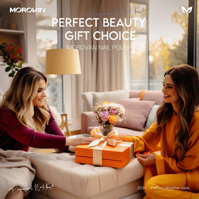 Morovan nail polish set for gifting with a bow