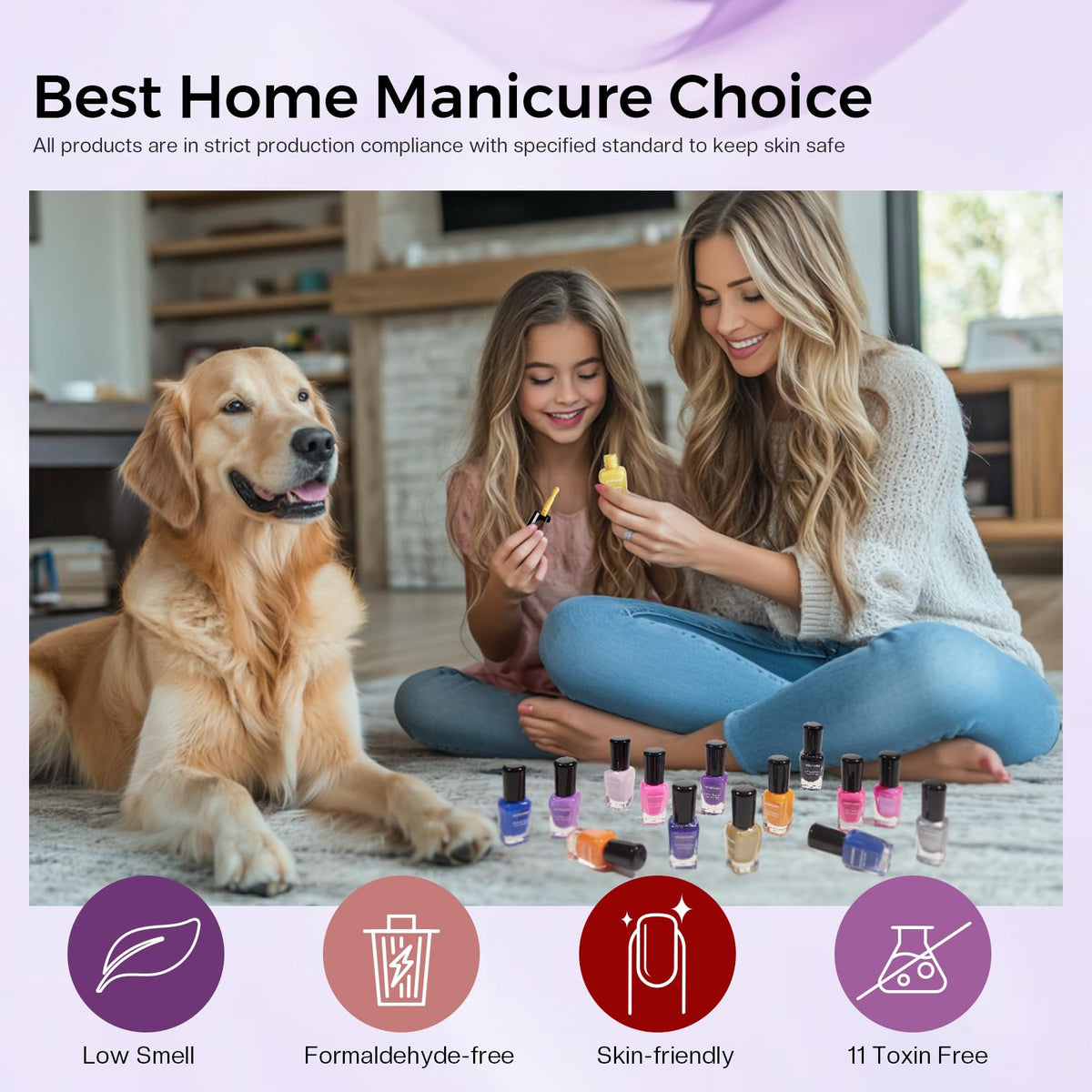Morovan Nail Polish Set in use during a manicure