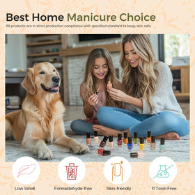 Morovan nail polish set showcasing shimmer accents
