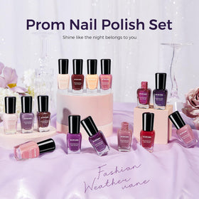 Morovan Nail Polish Set showing pink and purple shades
