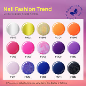 Morovan nail polish set showing vibrant shades