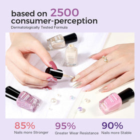 Morovan Nail Polish Set with brush applicator close-up