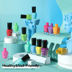 Morovan Nail Polish Set with festive background