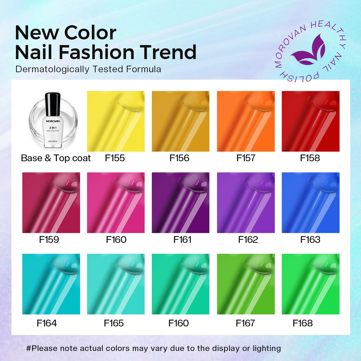 Morovan nail polish with quick dry formula