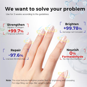 Morovan Nail Strengthener Sparkle Pink 59g application on nails