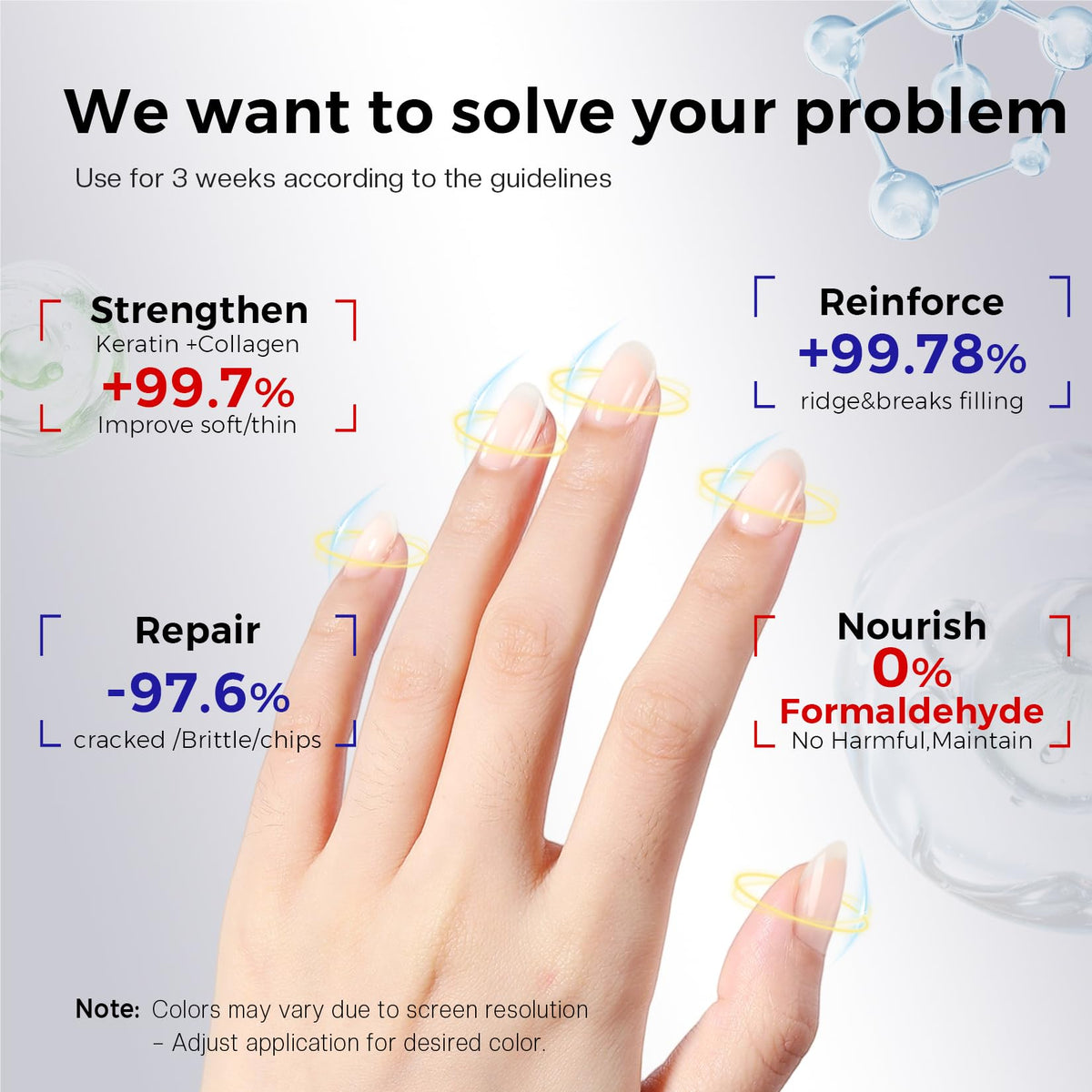Morovan Nail Strengthener with applicator brush