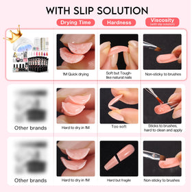 Morovan Poly Gel Nail Kit colour options including pink and nude