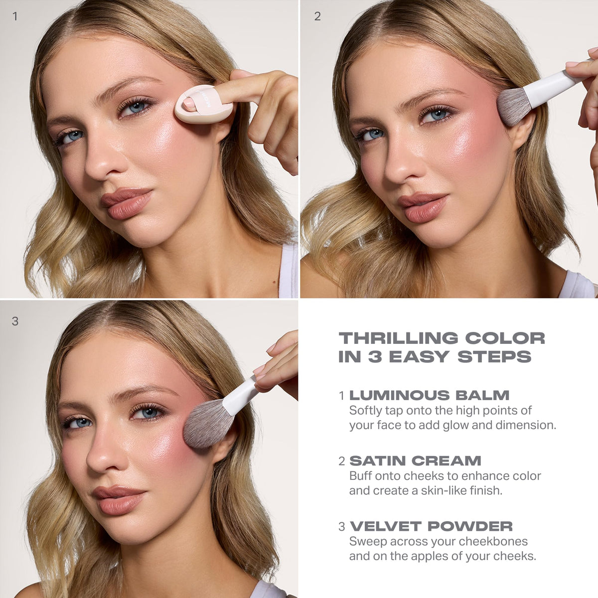 MORPHE Cheek Thrills Face Trio on a makeup table
