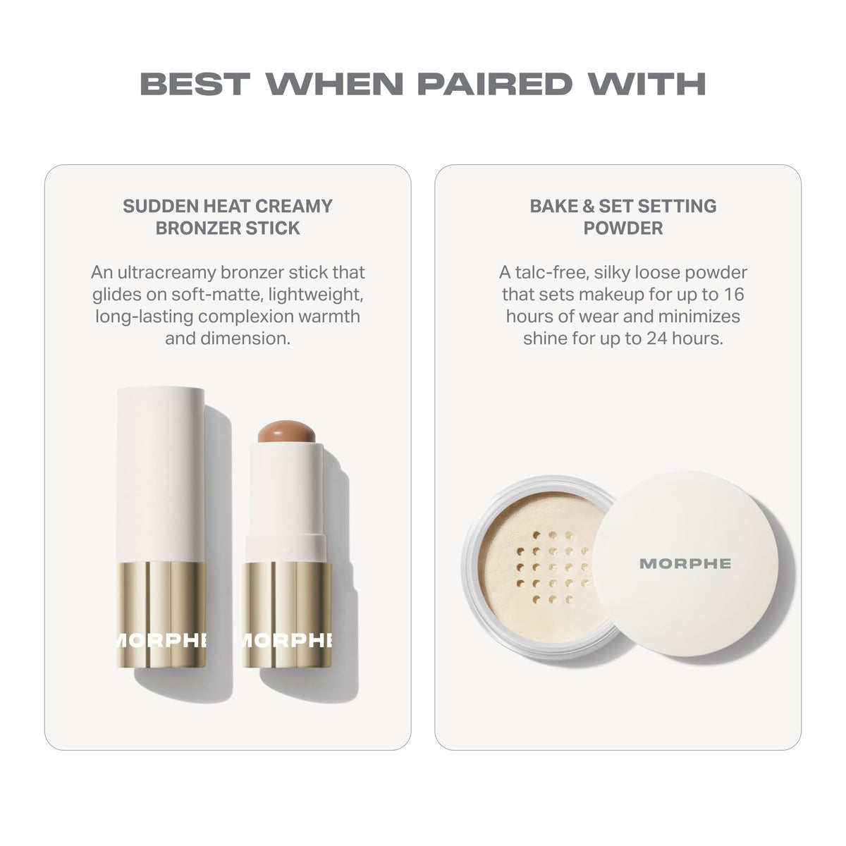 MORPHE Cheek Thrills Face Trio with brushes and makeup accessories