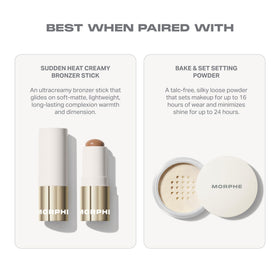 MORPHE Cheek Thrills Face Trio with brushes and makeup accessories