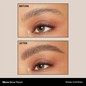 MORPHE Micro Dual Eyebrow Pencil Cold Brew retractable tip close-up