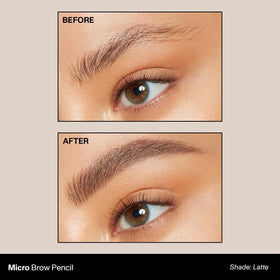 MORPHE Micro Dual Eyebrow Pencil Latte spoolie brush end