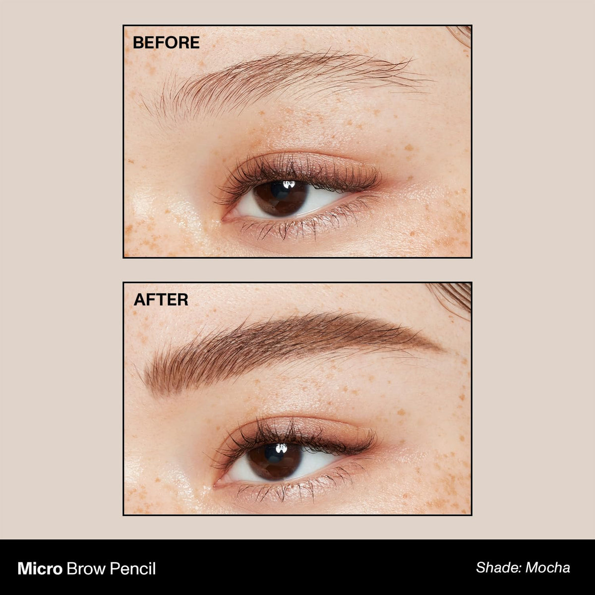 MORPHE Micro Dual Eyebrow Pencil Mocha spoolie brush close-up