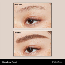 MORPHE Micro Dual Eyebrow Pencil Mocha spoolie brush close-up