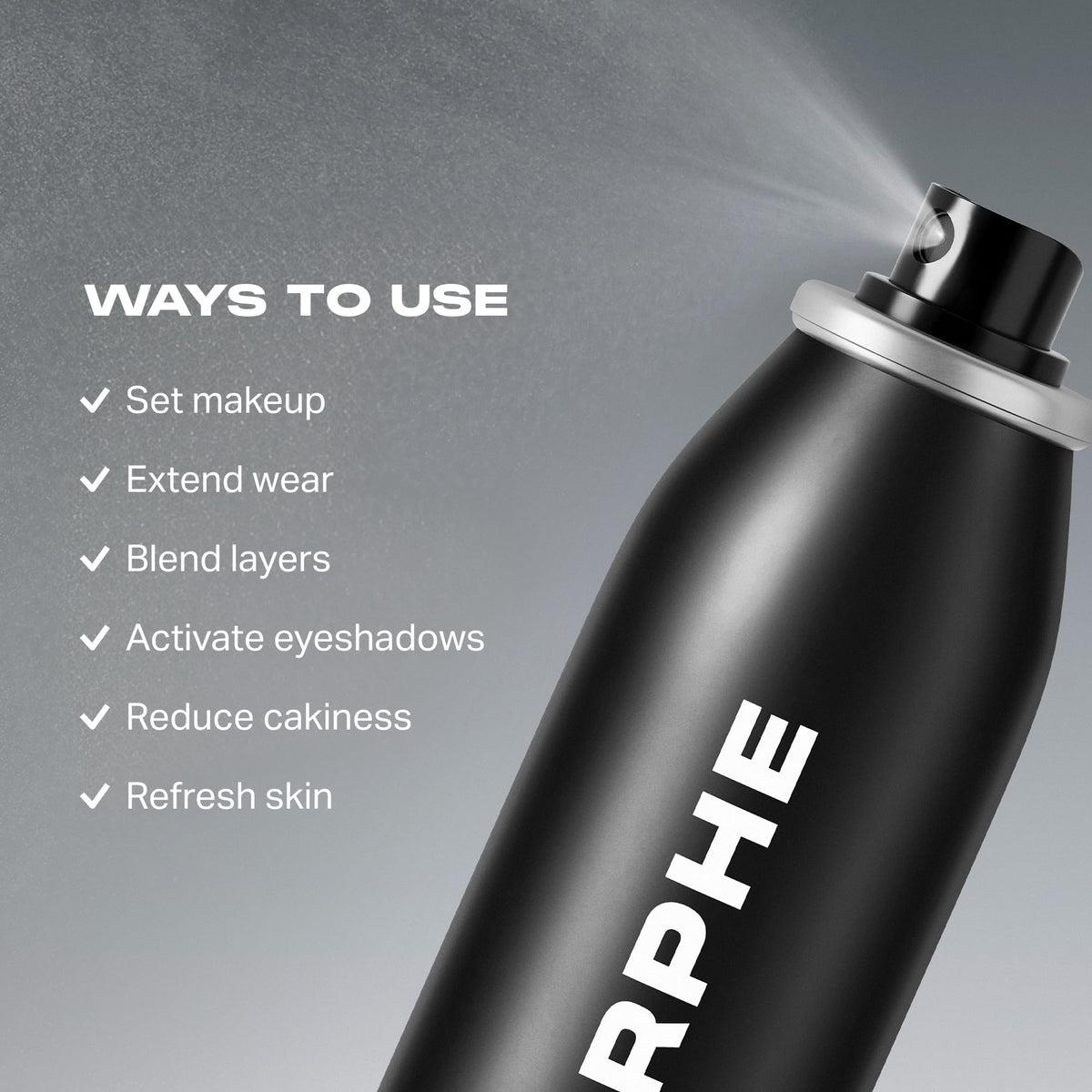 MORPHE Mini Continuous Setting Mist 1.3 oz close-up of spray nozzle