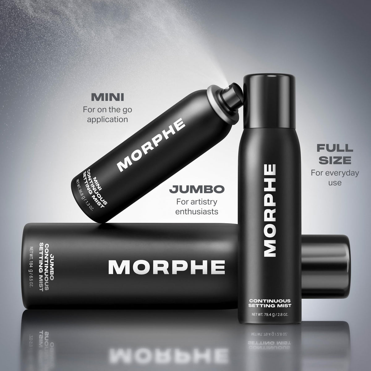 MORPHE Mini Continuous Setting Mist 1.3 oz lifestyle scene