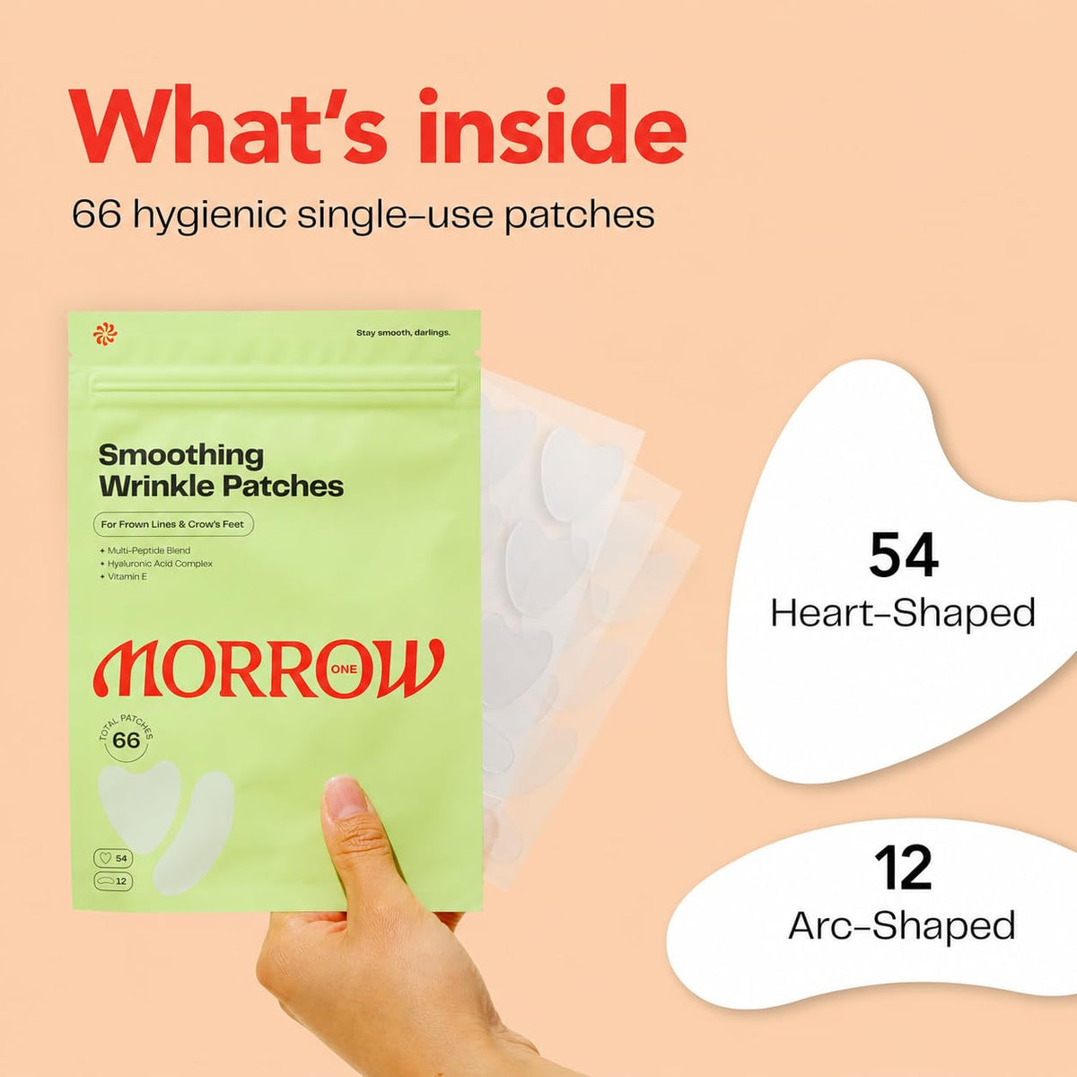 Morrow One Wrinkle Patches in use overnight