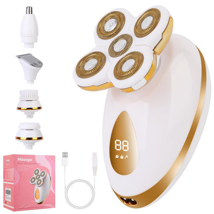 Mosago Electric Razor for Women front view with attachments
