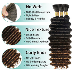 MOTFIN 14 Inch Curly Wave hair bundles displayed