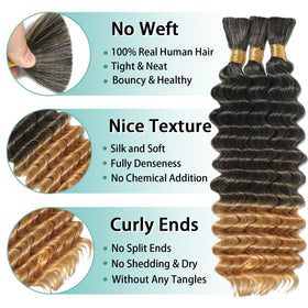 MOTFIN 22 Inch Curly Wave hair bundles displayed