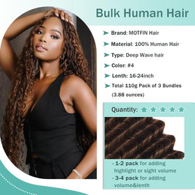 MOTFIN 3 bundles of curly wave hair