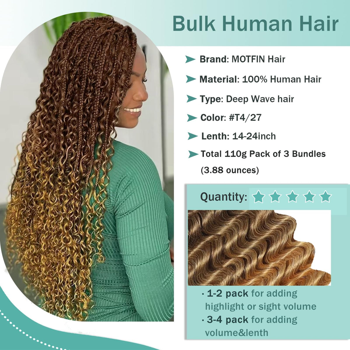 MOTFIN Curly Wave Hair packaging details