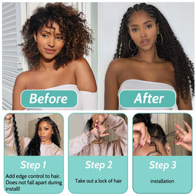 MOTFIN Curly Wave Hair styled in boho braids