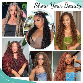 MOTFIN Human Braiding Hair 16 Inch Curly Wave in different colours